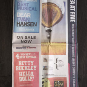 Boston Globe Dear Evan Hansen and Hello Dolly Spadea Front Flap Photograph