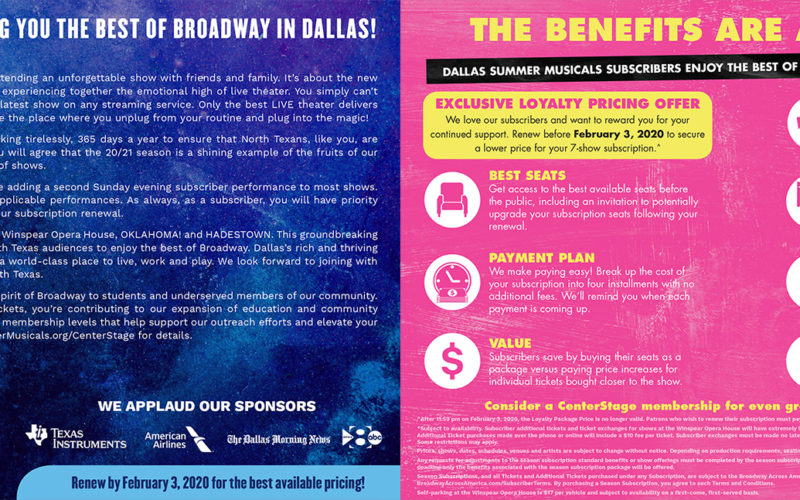 20/21 Dallas Brochure  Letter and Benefits