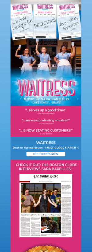 Waitress Review Email Template Design