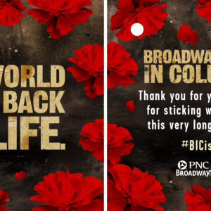 Welcome Back Broadway Cards, based off of Hadestown for Broadway in Columbus