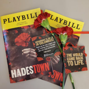 Welcome Back Broadway Cards, based off of Hadestown for Broadway in Columbus