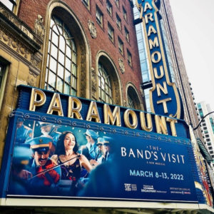 The Band's Visit Marquee for Paramount Theatre Seattle
