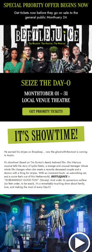 Beetlejuice Email Template Design