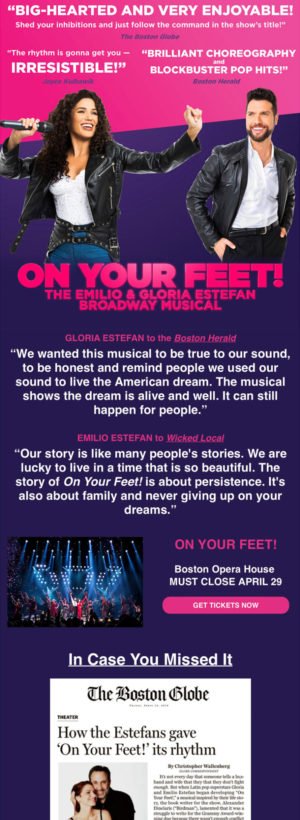 On Your Feet Reviews Email Template Design